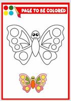 coloring book for kids. butterfly vector