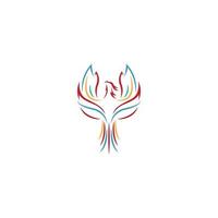 Phoenix logo icon design vector