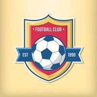 Soccer logo with stunning shield background vector design