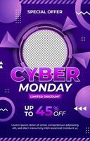 Cyber Monday Modern Poster vector