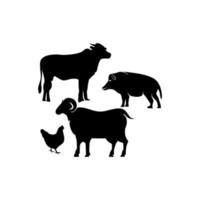 farm logo vector, livestock logo icon design template vector