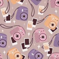 Instant camera pattern vector