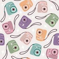 Instant cameras pattern vector