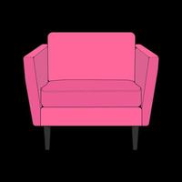 Sofa or couch color block illustrator. color block furniture for living room. Vector illustration.