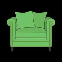 Sofa or couch color block illustrator. color block furniture for living room. Vector illustration.