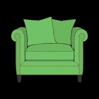 Sofa or couch color block illustrator. color block furniture for living room. Vector illustration.