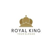 Crown Logo Royal King Queen abstract Logo design vector template. Geometric symbol Logotype concept icon.