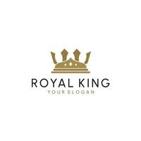 logotipo de la corona royal king queen plantilla de vector de diseño de logotipo abstracto. icono de concepto de logotipo de símbolo geométrico.