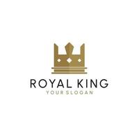 Crown Logo Royal King Queen abstract Logo design vector template. Geometric symbol Logotype concept icon.