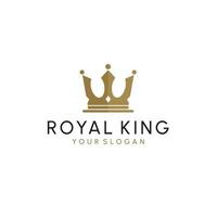 logotipo de la corona rey real reina plantilla vectorial de diseño de logotipo abstracto. icono de concepto de logotipo de símbolo geométrico. vector
