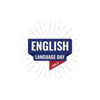 vector de banner del día del idioma inglés