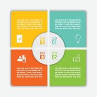 4 steps timeline infographic template vector