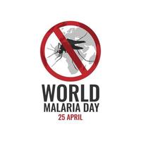 World malaria day background vector