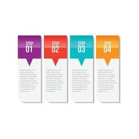 4 steps timeline infographic template vector