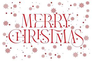 Christmas Greeting Card. Merry Christmas lettering, vector illustration EPS10