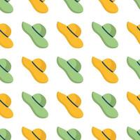 Pattern of their yellow and green hat for the web. Vector isolated image for use in print or web design