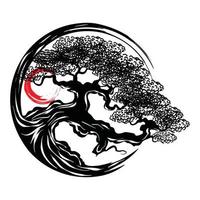 elemento bonsai japonés vector