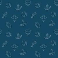 Seamless pattern with crystal contours. vector illustration