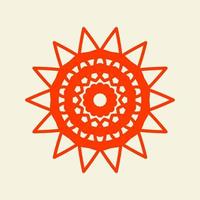 asian mandala flower symbol. flower pattern mandala vector illustration. flower logo