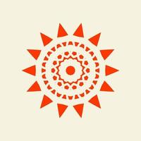 símbolo de flor de mandala asiático. patrón de flores mandala ilustración vectorial. logotipo de la flor vector
