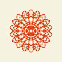 símbolo de flor de mandala asiático. patrón de flores mandala ilustración vectorial. logotipo de la flor vector