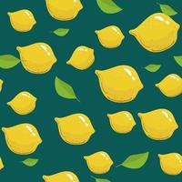 seamless pattern with lemons on the background. Vector illustration. Hand drawn background.