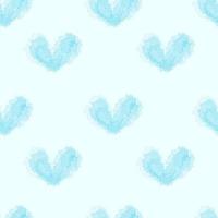 Watercolor hearts seamless background. blue watercolor heart pattern. Colorful watercolor romantic texture. vector