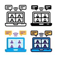 Conference Icon Set Style Collection vector