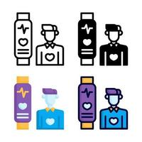 Smartwatch Icon Set Style Collection vector