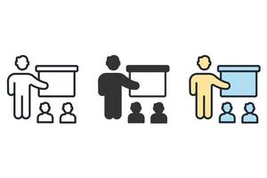 iconos de formación símbolo elementos vectoriales para web infográfico vector