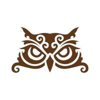Esports gaming owl head logo in white background. vector