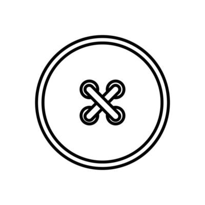 Flat button with dress button line icon. Outline stroke object. Line art and Line drawing. Cloth textile and Vector modern concept design. Vector illustration element and Textile symbol.