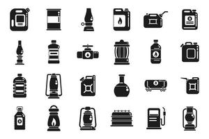 Kerosene icons set simple vector. Energy container vector