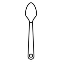 Icon vector spoon food cooking and line kitchen illustration dinner. Meal utensil cook outline restaurant and menu symbol cutlery isolated white. Dining tool equipment lunch and silverware sign