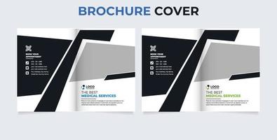 plantillas de diseño de portada médica a4. folleto de plantilla de portada de rectángulo de negocios corporativos azules, informe, catálogo, revista vector