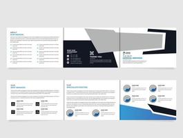 Landscape Medical trifold business brochure template design with Clean, minimal and modern vector