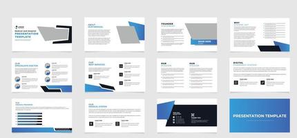 Medical Business Presentation templates, corporate. Elements of infographics for presentation templates. Annual report, book cover, brochure vector