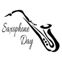 Saxophone Day, Idea for poster, banner, flyer or postcard vector