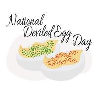 National Deviled Egg Day, idea for poster, banner, flyer or menu decoration vector