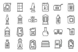 Kerosene icons set outline vector. Energy container vector