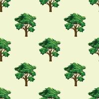 tree in painting style seamless pattern vector