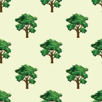 tree in painting style seamless pattern vector