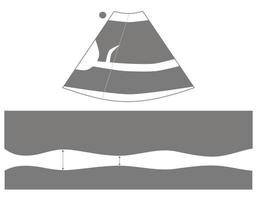 Diagram of Inferior Vena Cava Ultrasound in M Mode vector