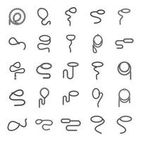 Lasso icons set outline vector. Hand cowboy vector