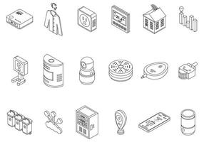 conjunto de iconos de consumo inteligente contorno vectorial vector