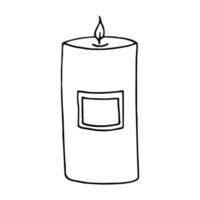 candle hand drawn in doodle style. icon, sticker, decor element vector