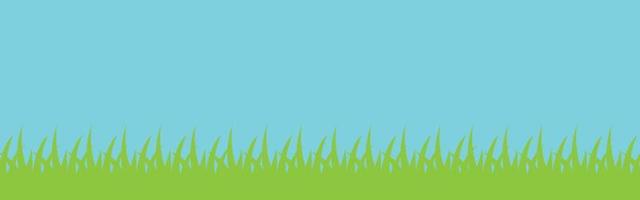Green Grass And Blue Sky vector