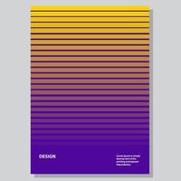 diseño de concepto de folleto comercial de folleto. libro de portada de plantilla creativa o folleto. diseño geométrico abstracto minimalista de revista para degradado de presentación de anuncios de amarillo a violeta. vector plano