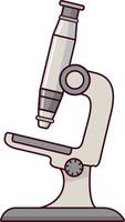 Microscope icon.Isolated flat line art vector.Science laboratory equipment.School education. vector