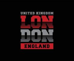 London, England Typography Vector T-shirt Design